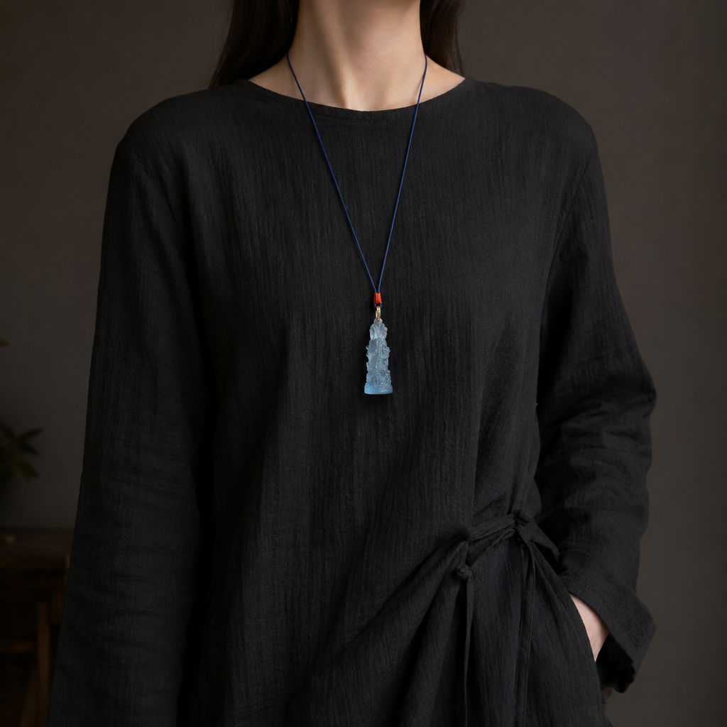 Three-Faced Guanyin Liuli Pendant-Comprehensive Protection