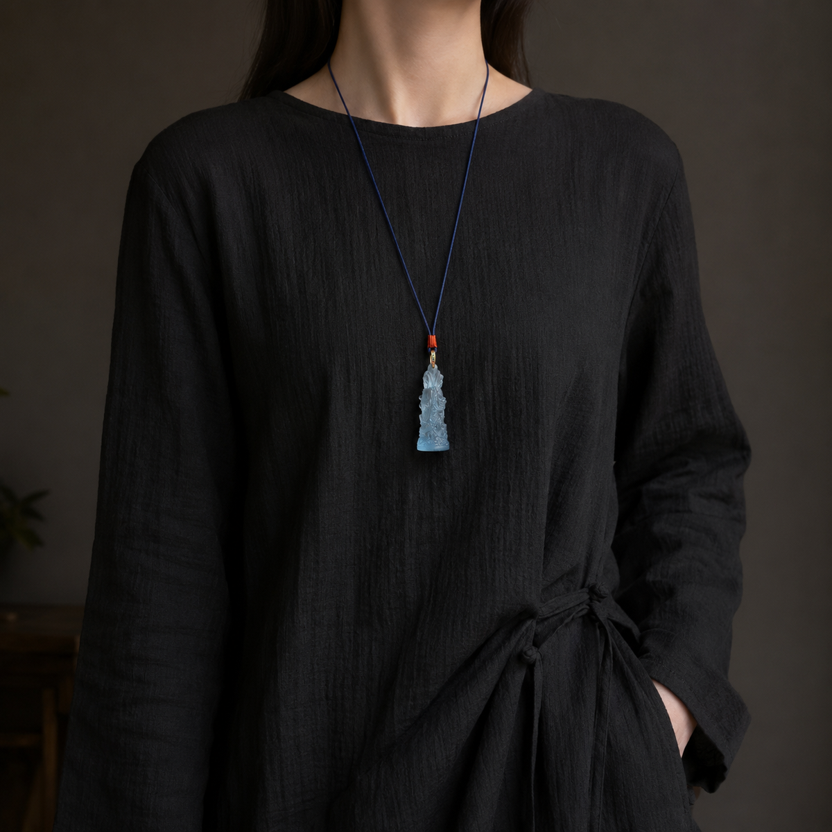 Three-Faced Guanyin Liuli Pendant-Comprehensive Protection