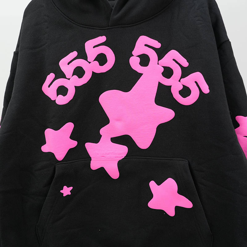 Sp5Der Beluga Angel Number Hoodie Black