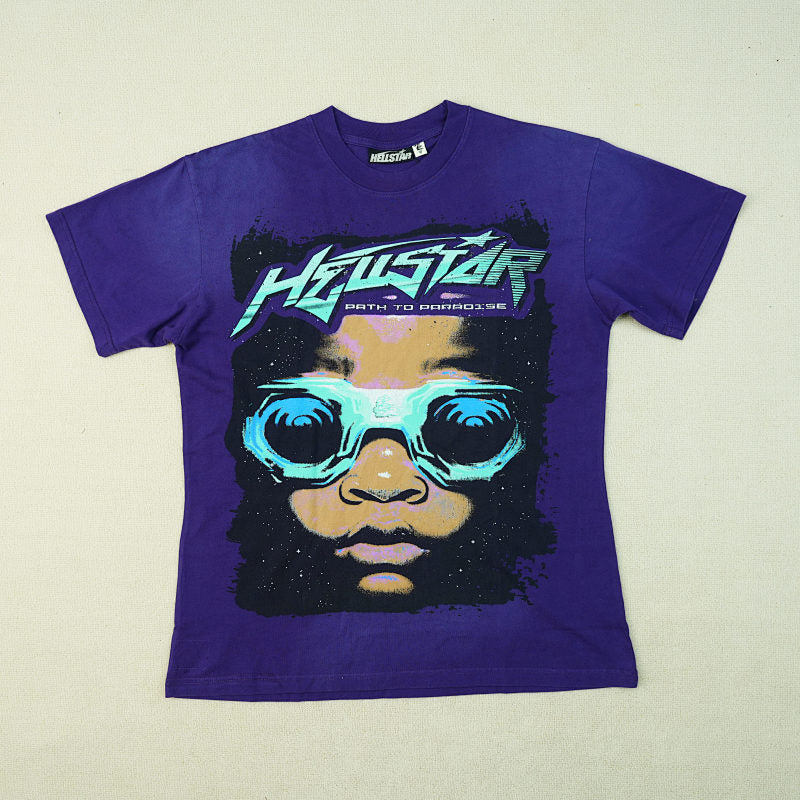 Hellstar Goggles T-Shirt Purple