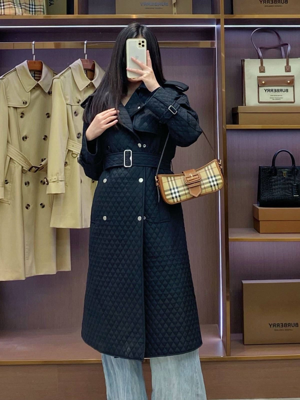 Quilted Trench Coat