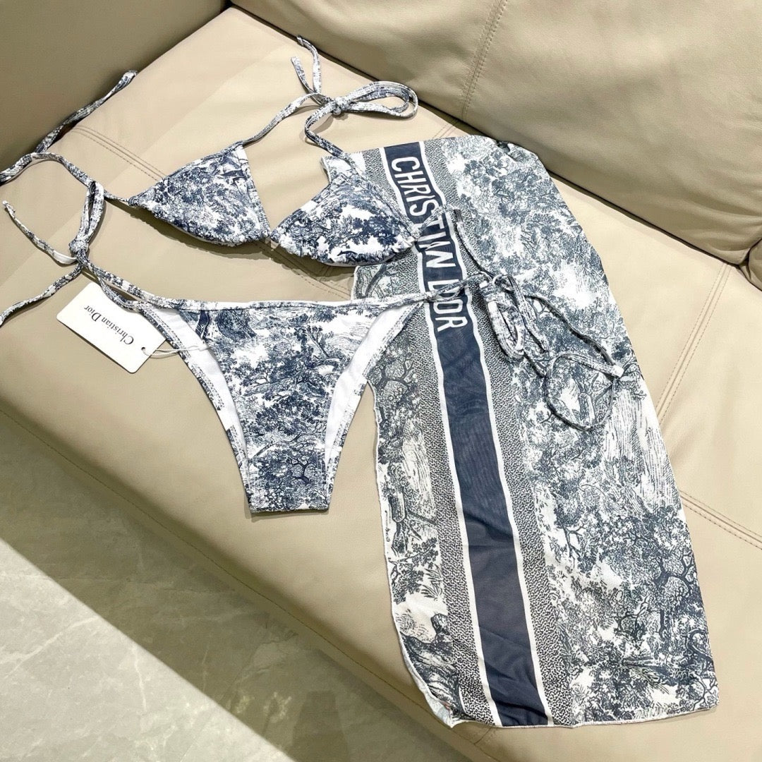 Oblique 3-Piece Bikini Set