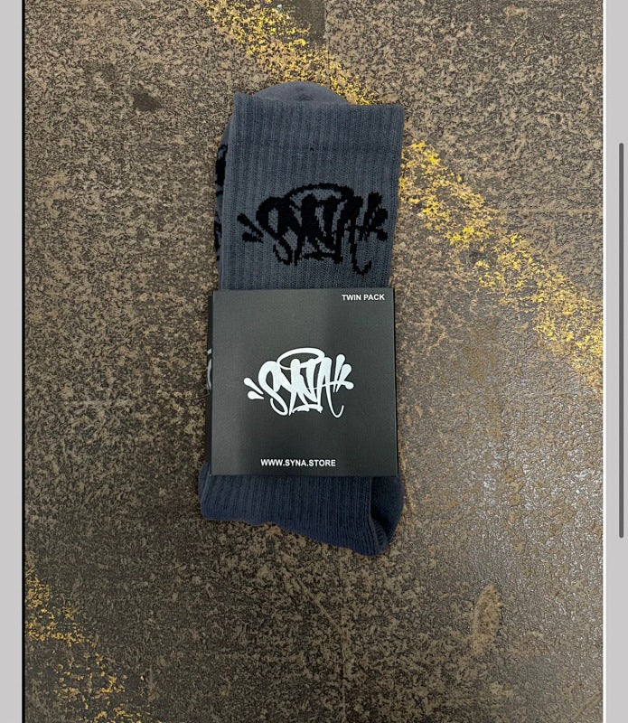 Graffiti Logo Crew Socks Twin Pack