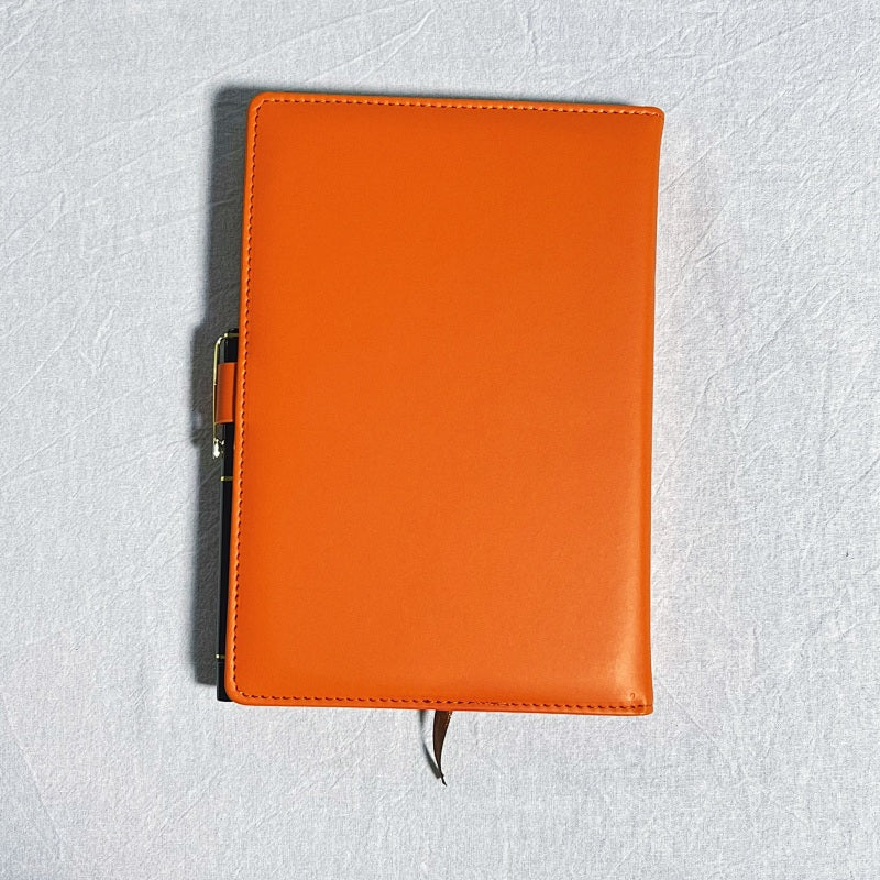 Hermès Leather Notebook - Orange/Gold