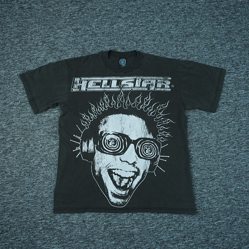 Hellstar Studios Rage Short Sleeve Tee Shirt Black