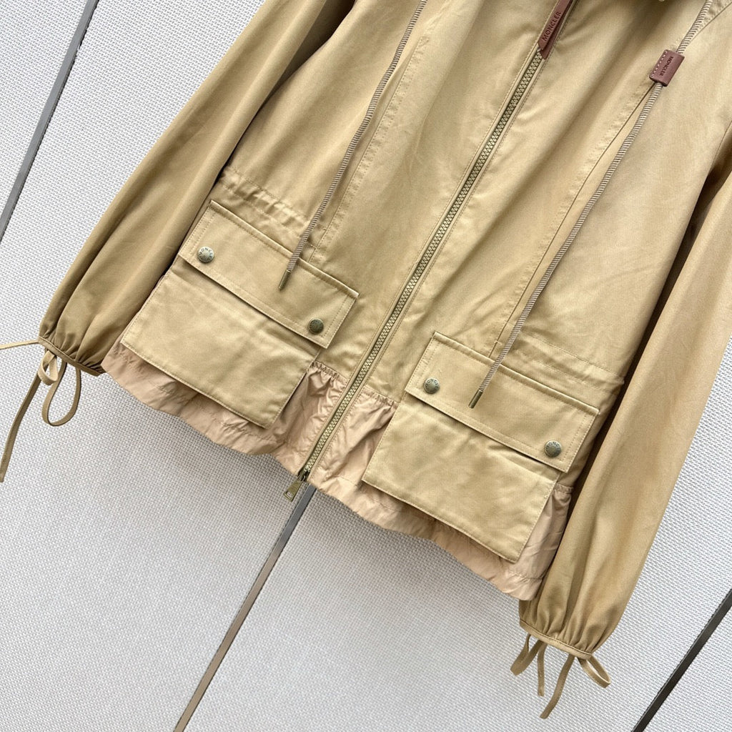 Gabardine Hooded Adenium Jacket