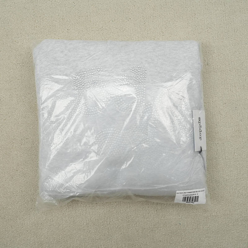 Sp5Der Rhinestone Beluga Hoodie Heather Grey