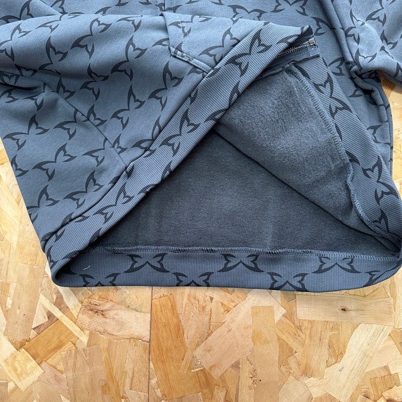 Mertra Monogram Zip Hoodie - Dark Grey
