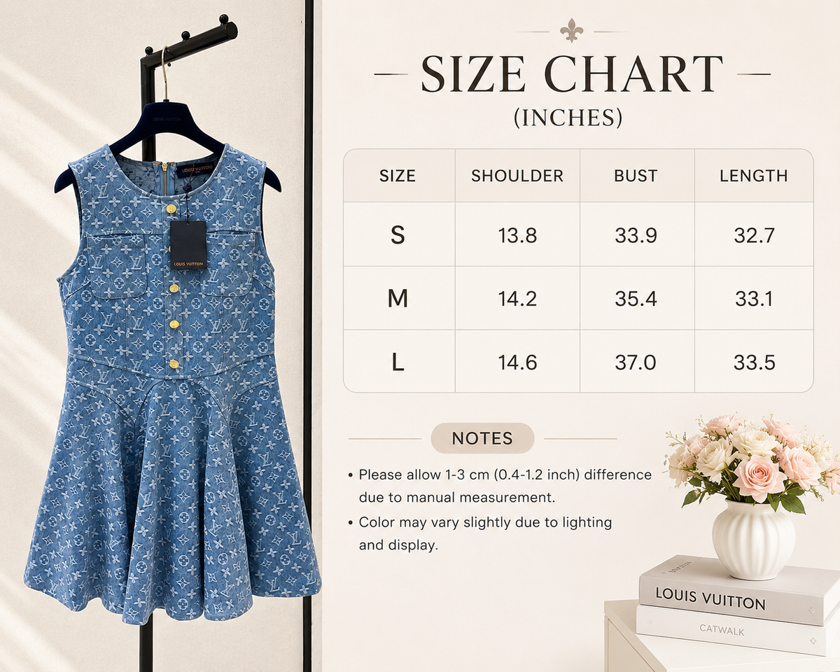 Monogram Jacquard Denim Dress