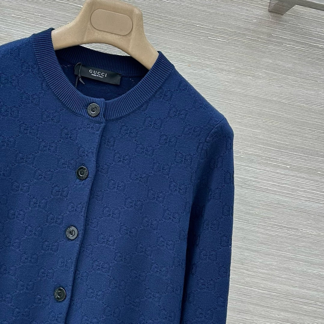 Fine Fabric Jacquard Cardigan