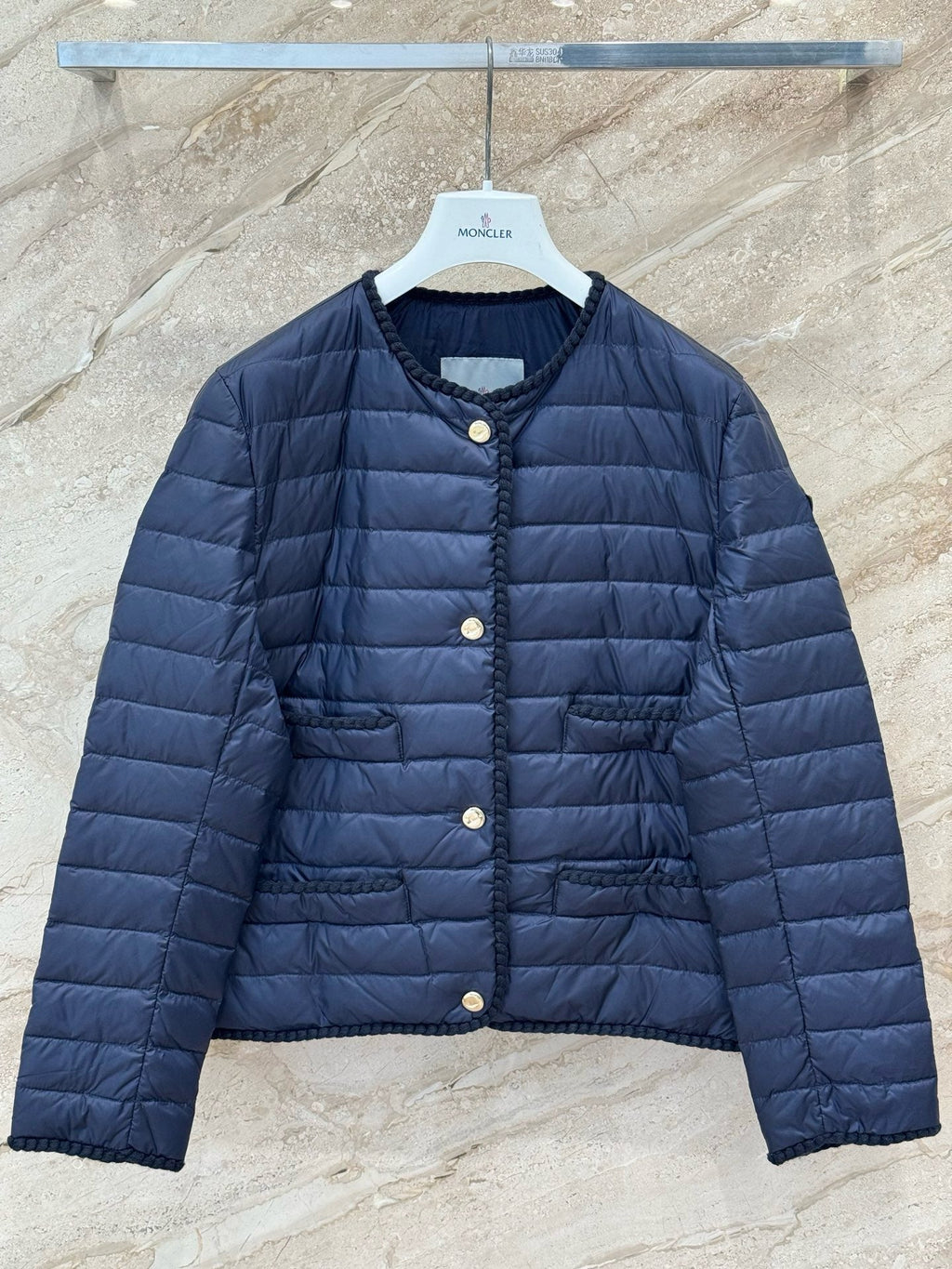 26S Braided Trim Short Down Jacket