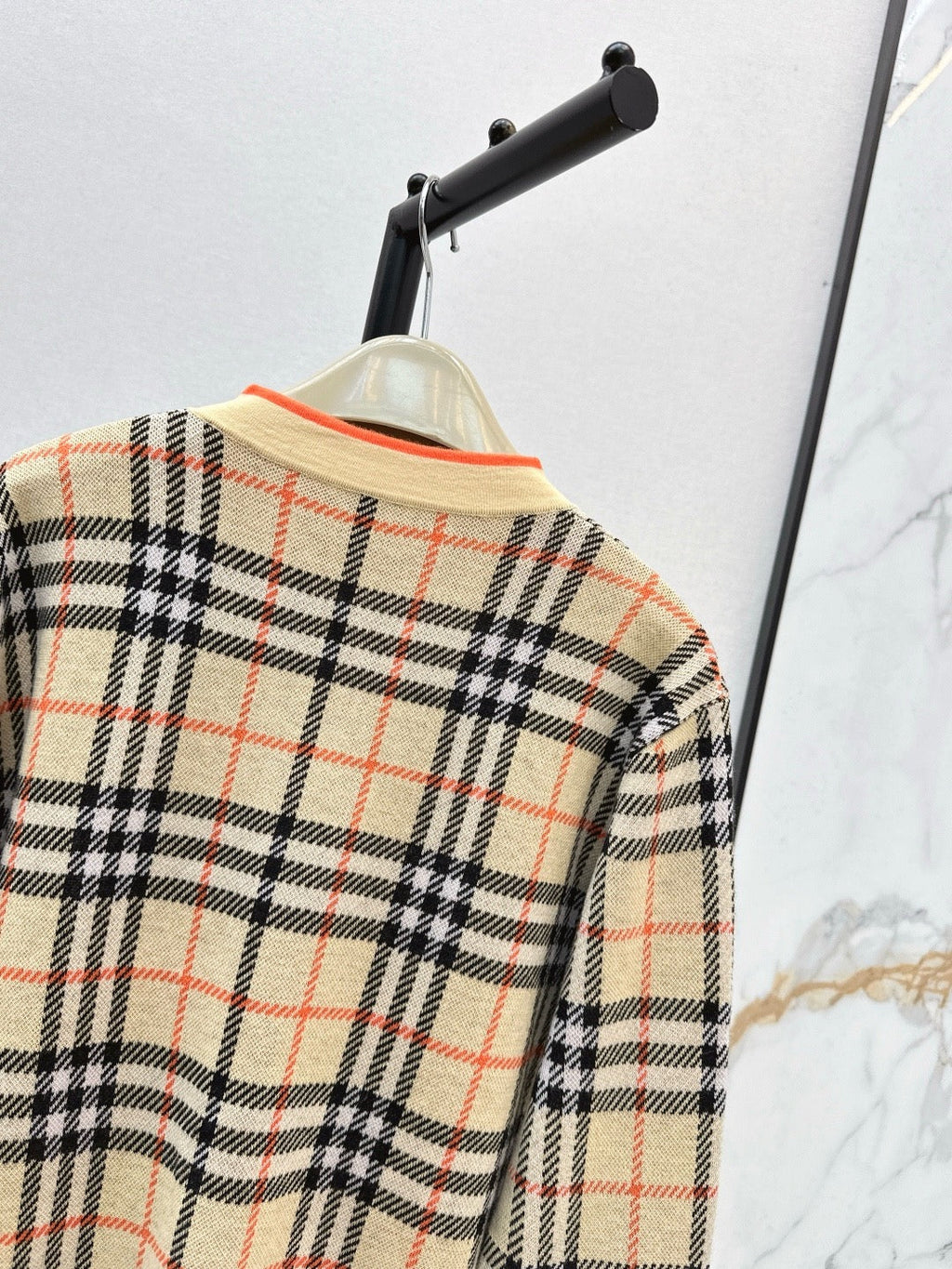 Vintage Check Jacquard Cardigan
