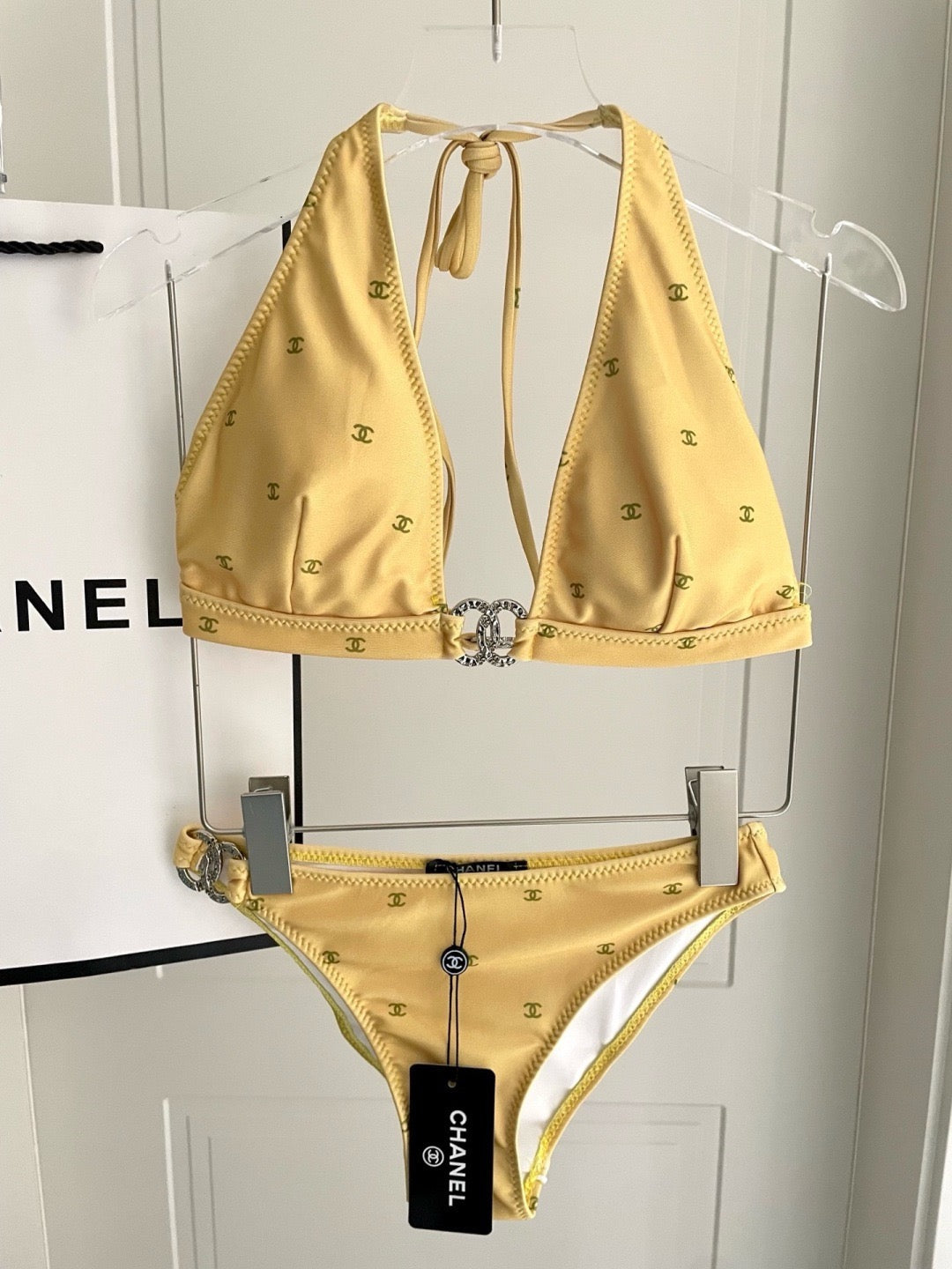 Logo Halter Bikini Set