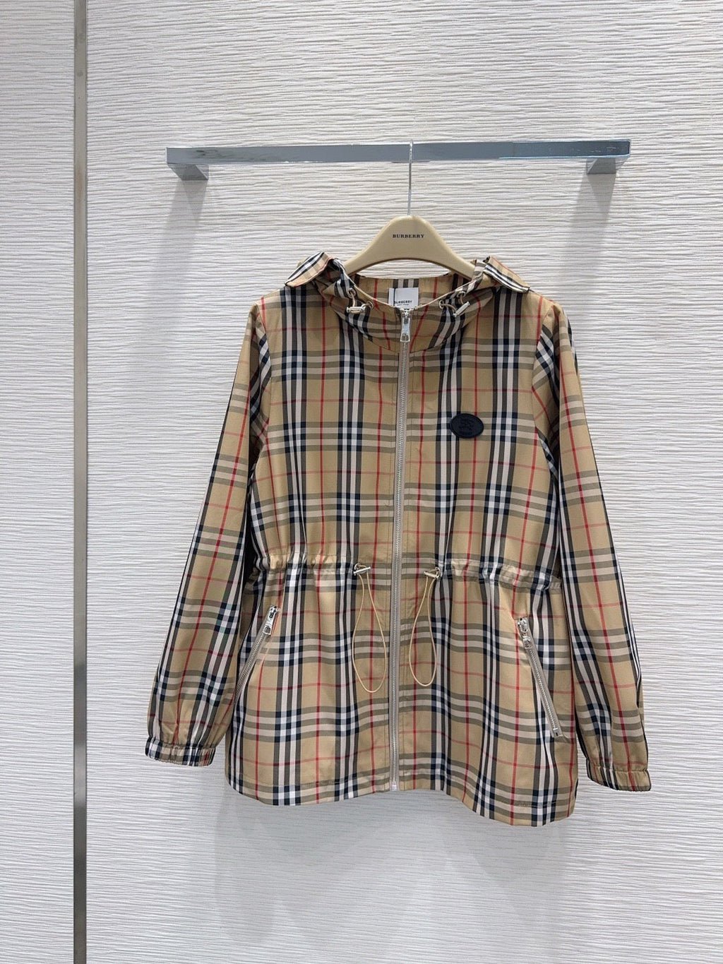 Check Hooded Jacket
