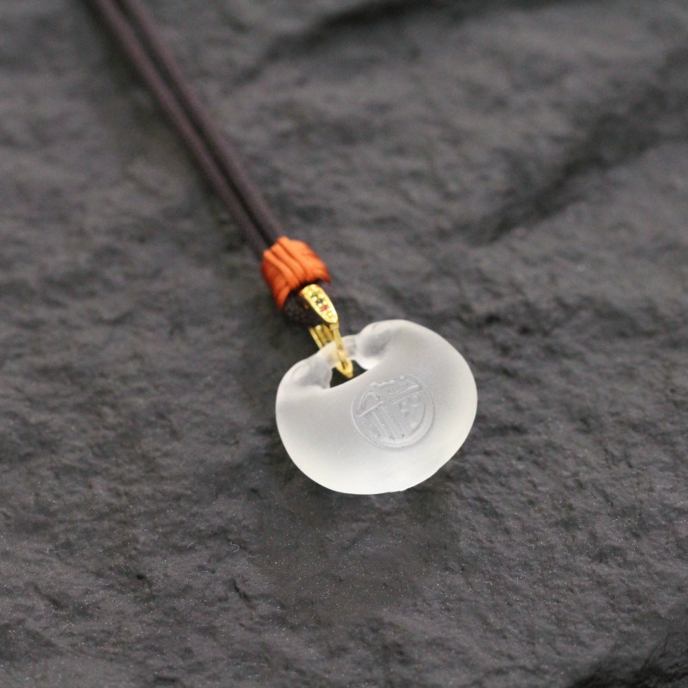 Fortune Blessing Liuli Pouch Pendant¨CSymbol of Prosperity. Good Fortune & Abundance