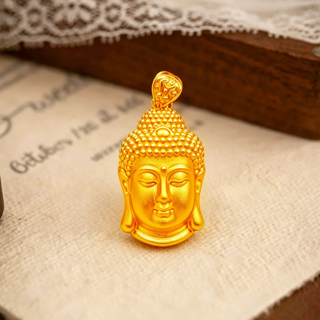 Tathagata Buddha Head Pendant Necklace