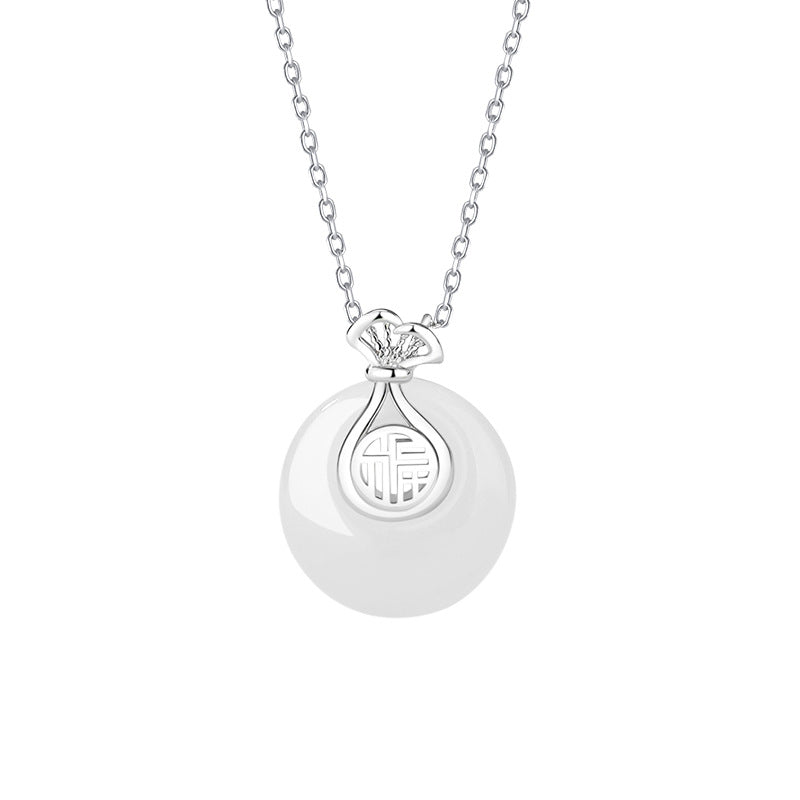 Jade Blessing Pouch Pendant ¨C Calm Mind. Gentle Joy & Timeless Grace
