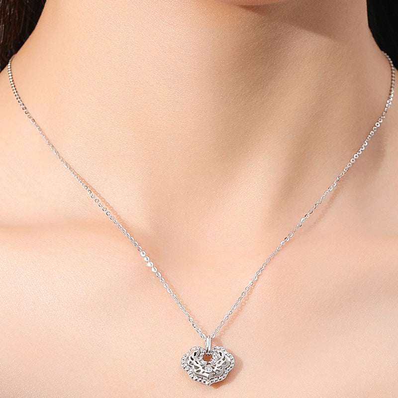 A Wish for Long Life-925 Sterling Silver Longevity Lock Necklace
