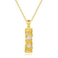 Ancient Craftsmanship Jade Dragon Pillar Necklace Pendant-Fortune Prosperity