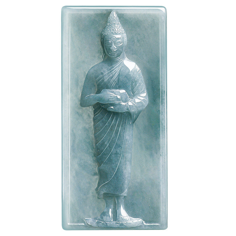Path of Mindful Compassion Pindapata Buddha Jade Pendant