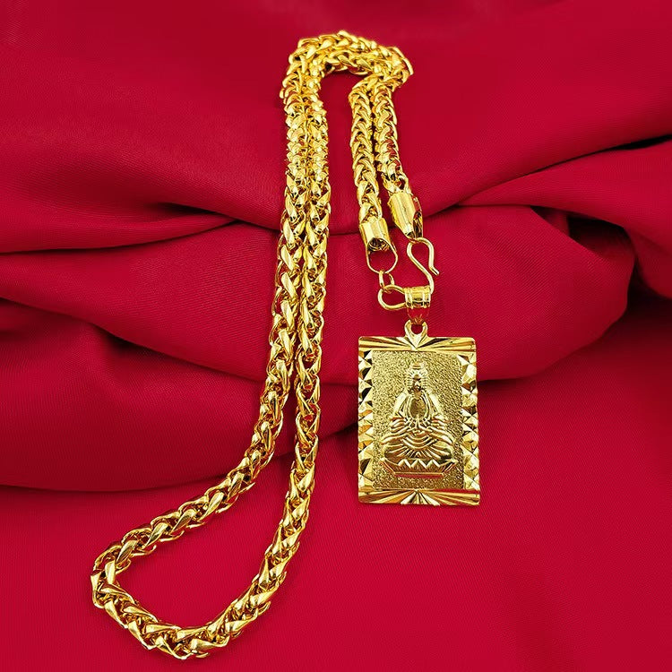 Gold Guangong Pendant Chain Necklace-Wealth Of God