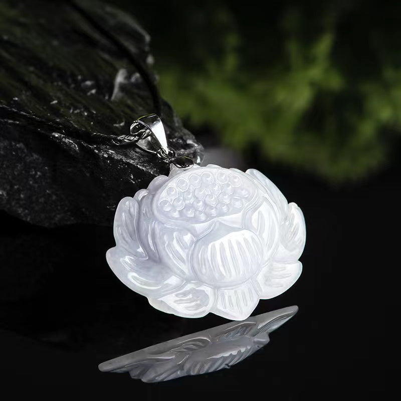 Lotus White Jade Necklace-Purity and Perfection
