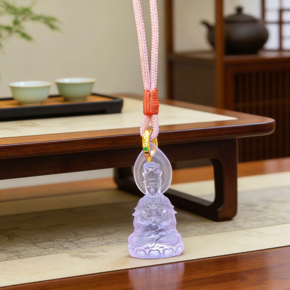 Mazu/Matsu Glaze Pendant¨CProtective Guardian Necklace for Peace & Clarity