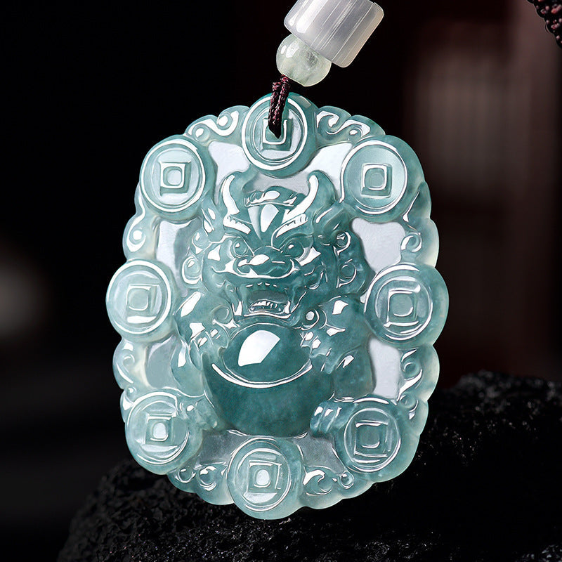Money Ingot Pixiu Jade Pendant-Wealth. Prosperity & Protection
