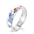 Sterling Silver Koi Fish Enamel Ring-Luck Prosperity