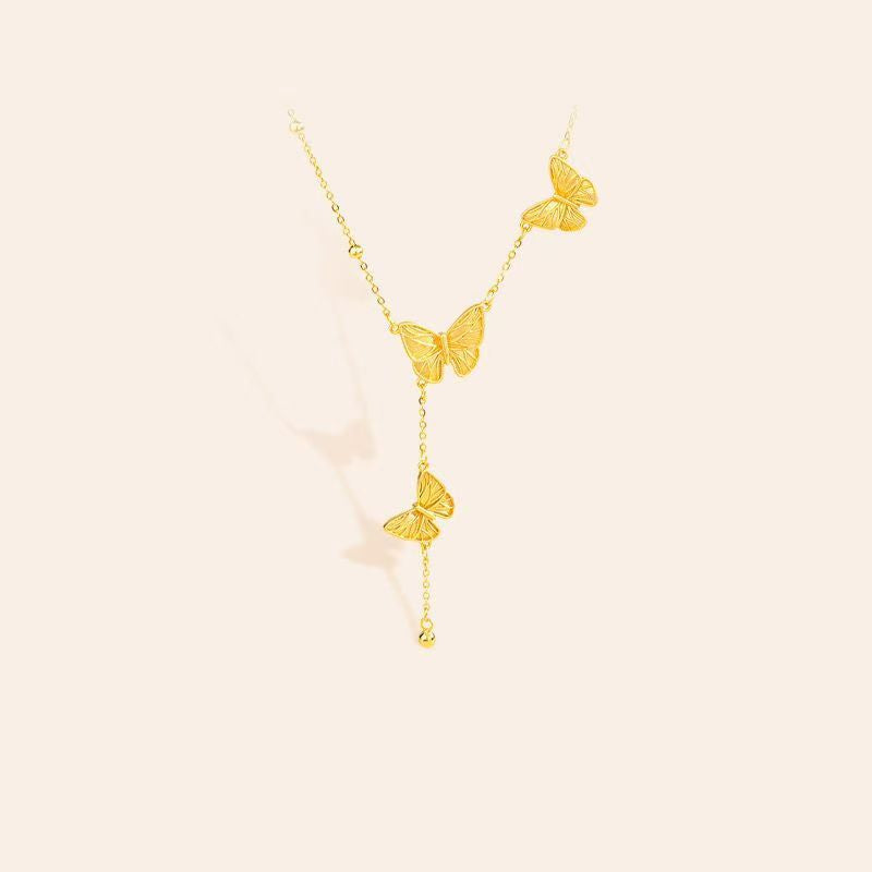 Gold Butterfly Cascade Necklace ¡ª Transformation ¡¤ Lightness ¡¤ New Beginnings