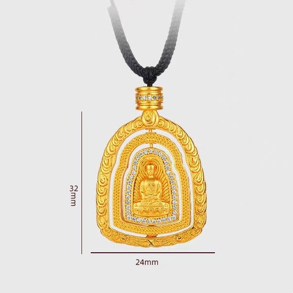 Gold Tathagata Buddha Pendant-Wisdom & Serenity