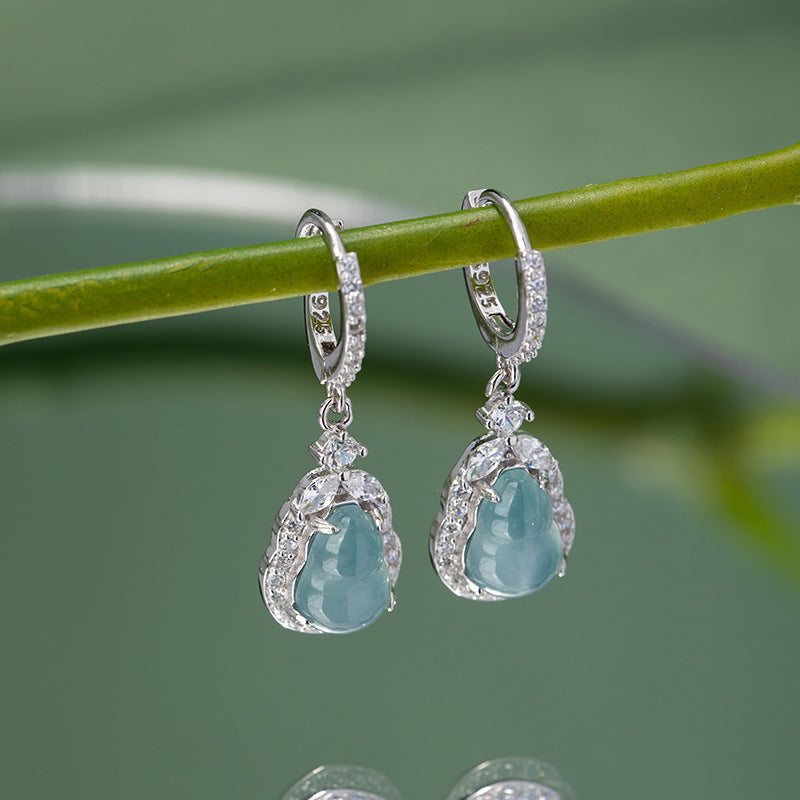 Calabash Ice Jade Earrings