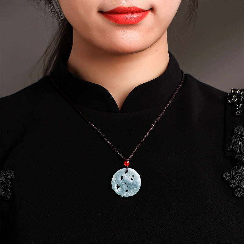 Prosperity Flow Dragon Jade Pendant-Prosperity & Success Guardian