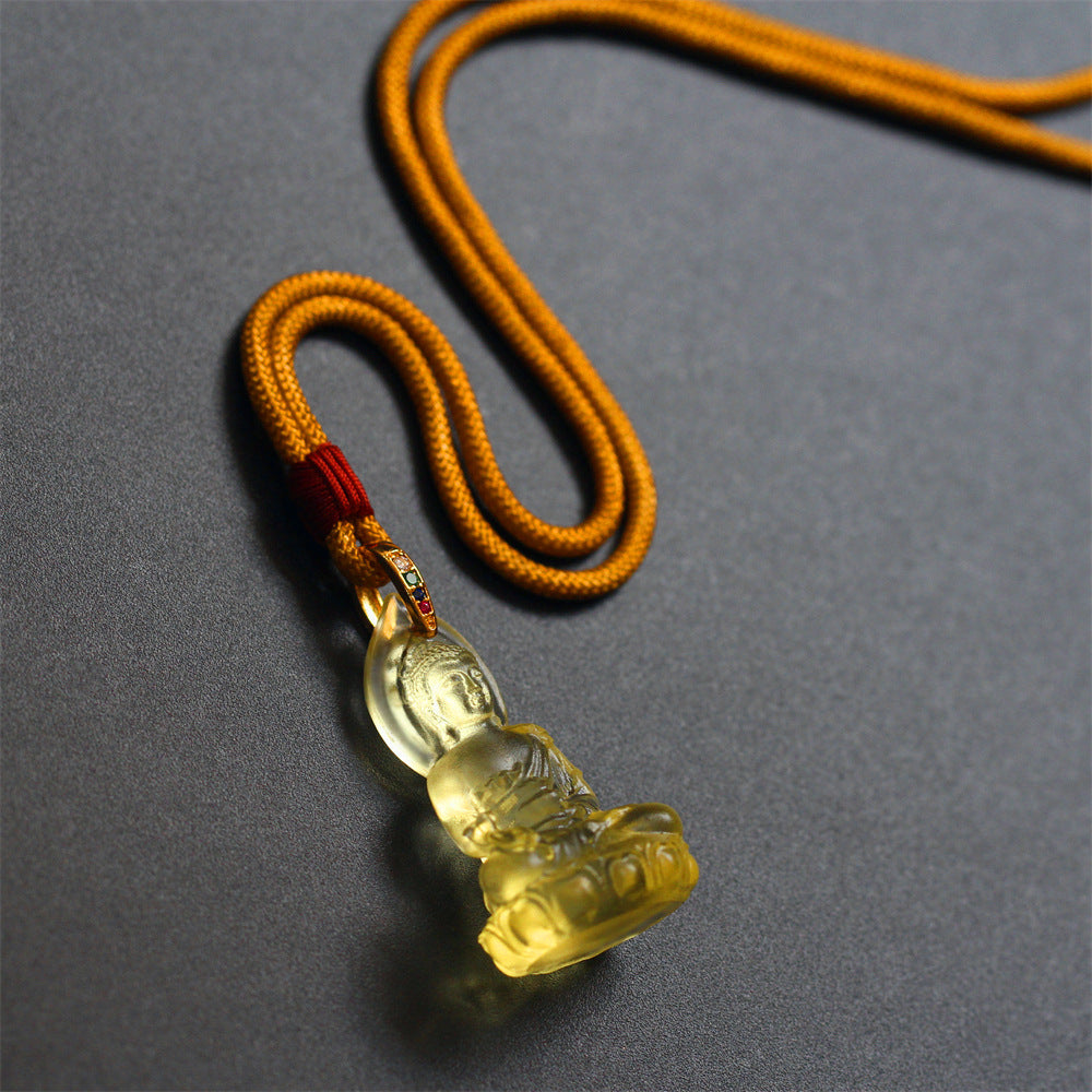 Radiant Liuli Shakyamuni Buddha Pendant ¨C Peace. Blessings & Inner Illumination