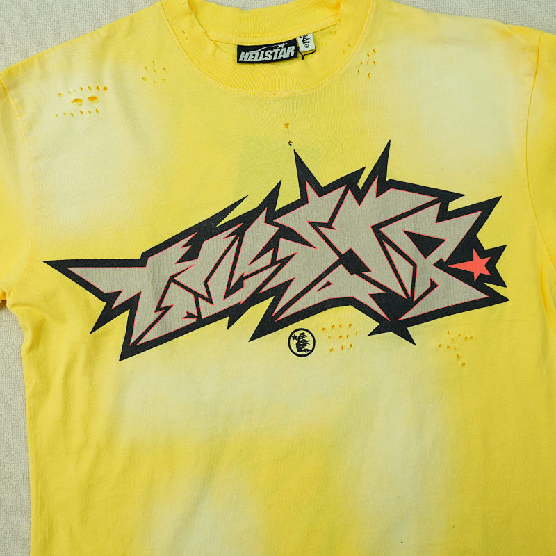 Hellstar Sample Cracked Print T-Shirt