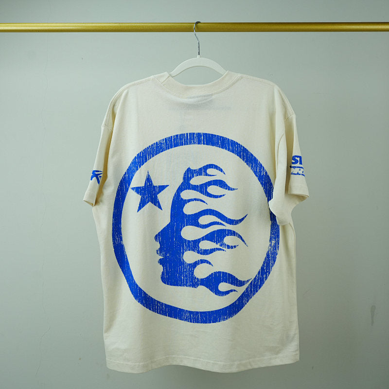 Hellstar Beat Us! T-Shirt White/Blue