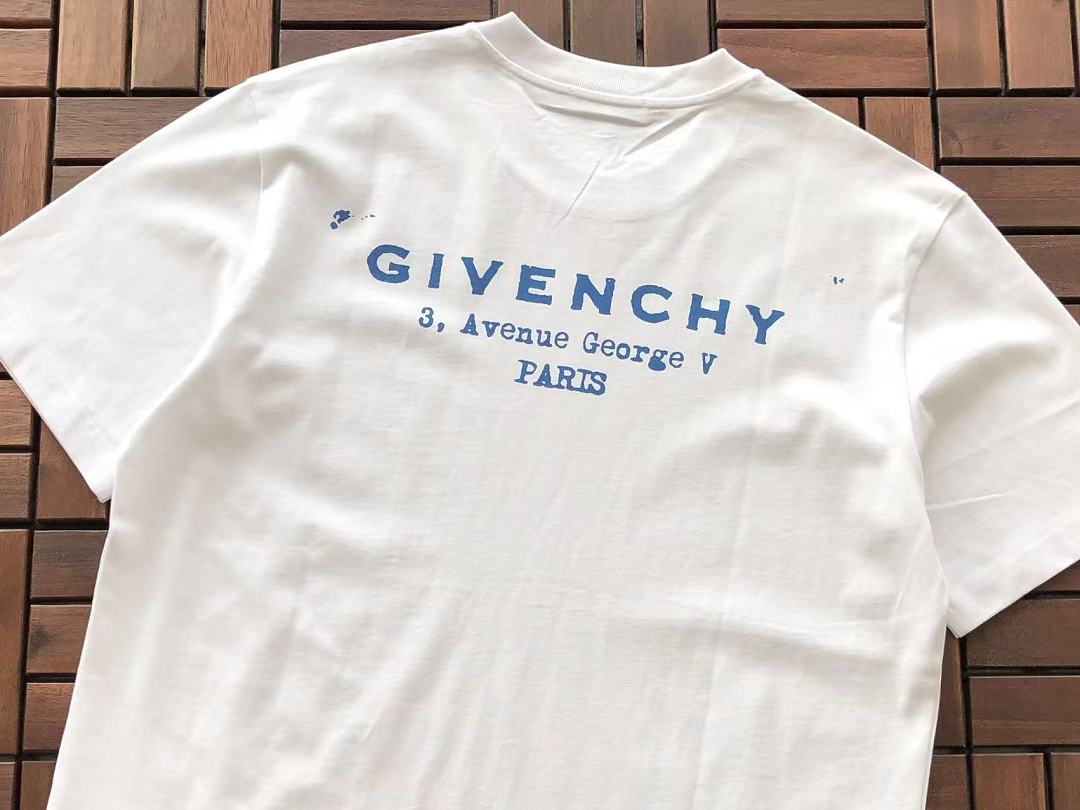 White Paris Logo Givenchy T-Shirt