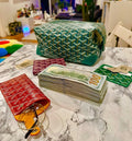 Patterned Toiletry Bag and Accessories Set