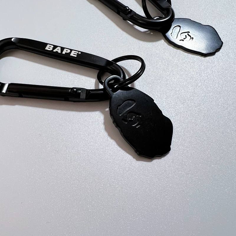 BAPE Carabiner Keychains - Black