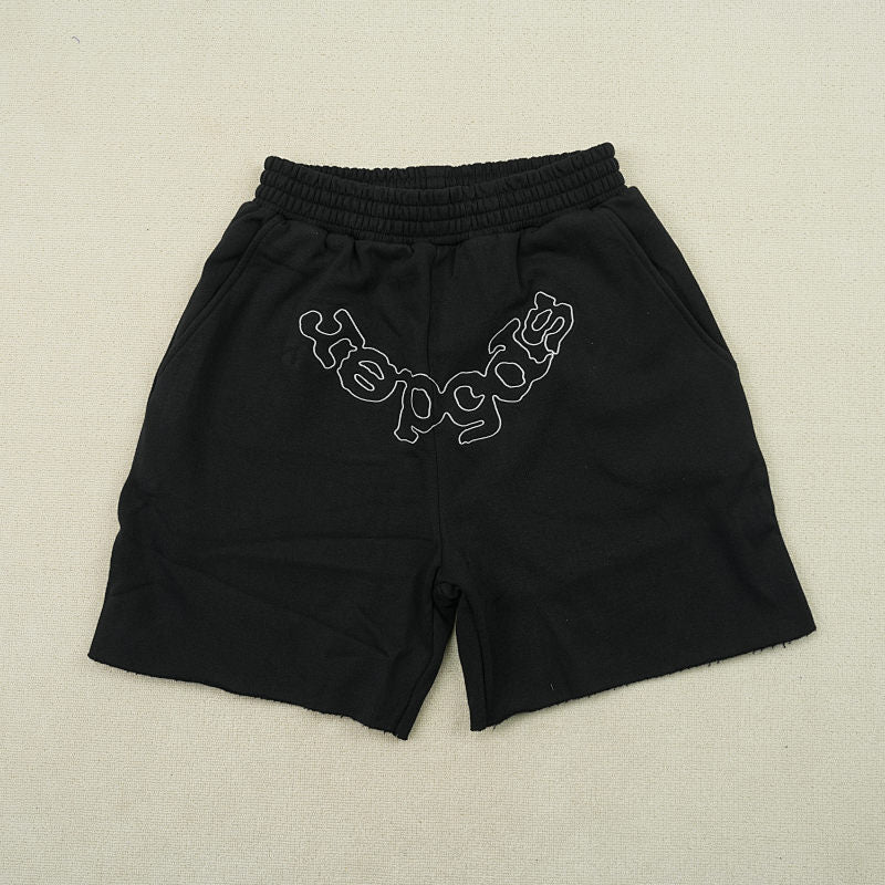 Sp5Der Og Logo Embroidered Sweatshort Black
