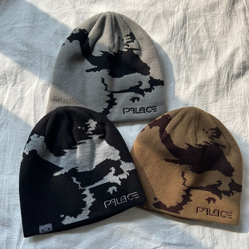 Palace Camo Knit Beanie Three Colorways