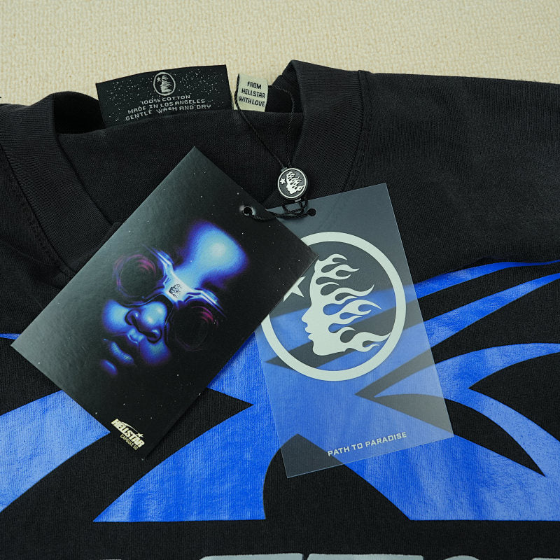 Hellstar Gel Sport Logo (Black/Blue) Tshirt Black/Blue