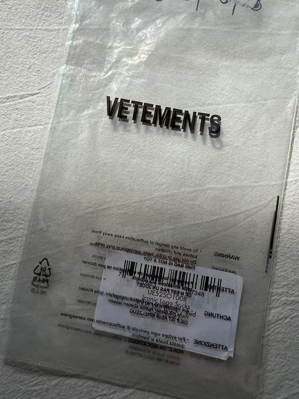Vetements Clear Transparent Resealable Plastic Zip Bag
