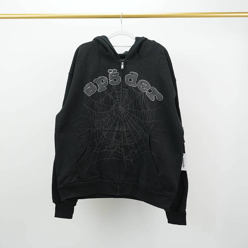 Sp5Der Og Web V2 Rhinestone Zip Up