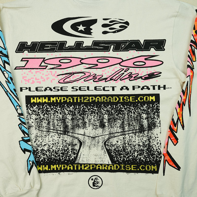 Hellstar Pixel L/S Tee White