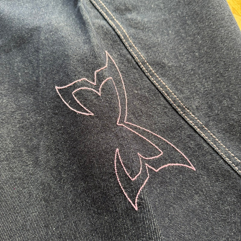 Mertra Reverse Bigstep Denim - Indigo/Pink