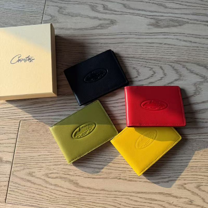 Leather Bifold Wallet with Embossed Logo and Gift Box Set