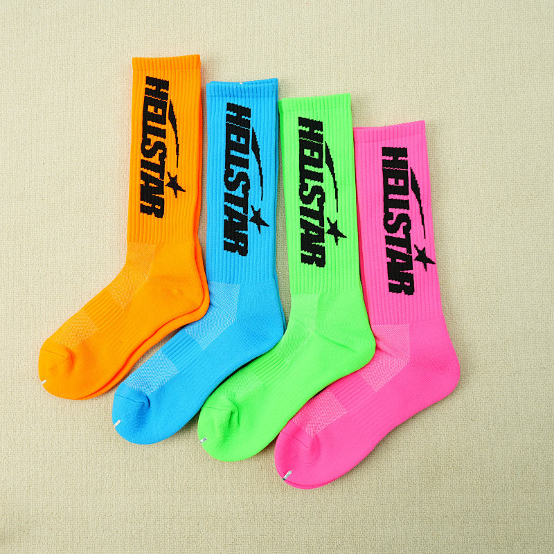 Hellstar Logo Socks (4 Pack) Neon