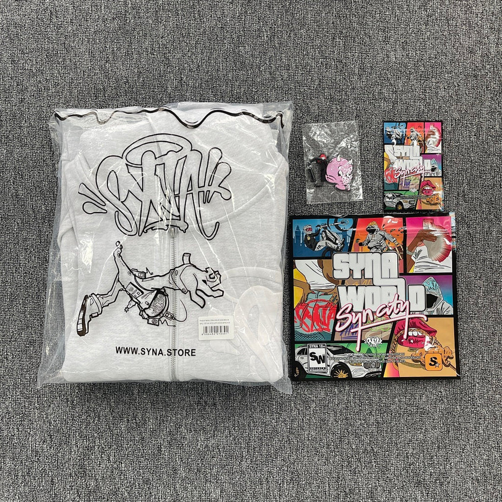 Zip Hoodie White