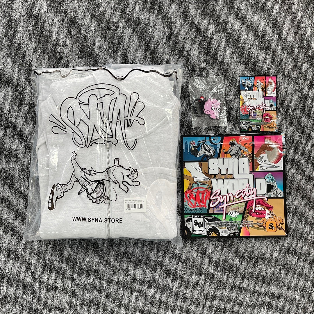 Zip Hoodie White